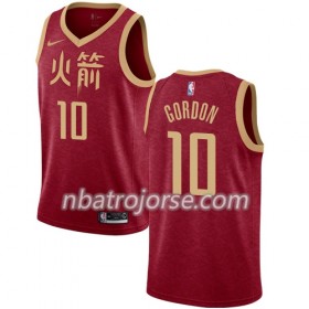 Män Houston Rockets Tröja Eric Gordon 10 2018-19 Nike City Edition Röd Swingman